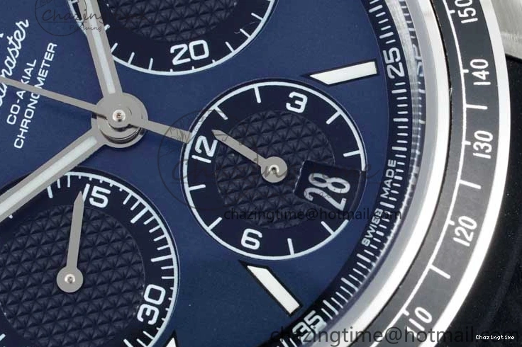 1227 SportInspired Speedmaster Racing Master SS HKF Best Edition Blue Black Dial on Black Rubber Strap A 7817